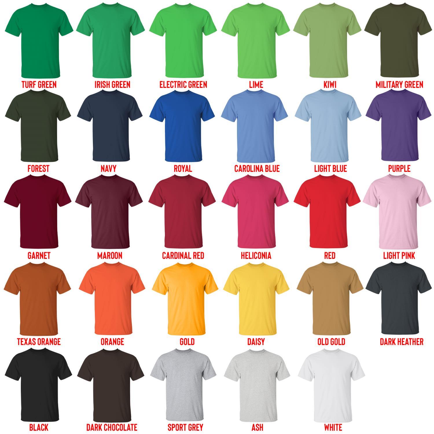 t shirt color chart - Daria Merch