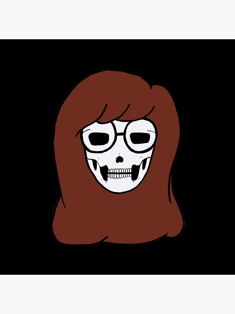 Daria Skull New Throw Pillow - Image 2