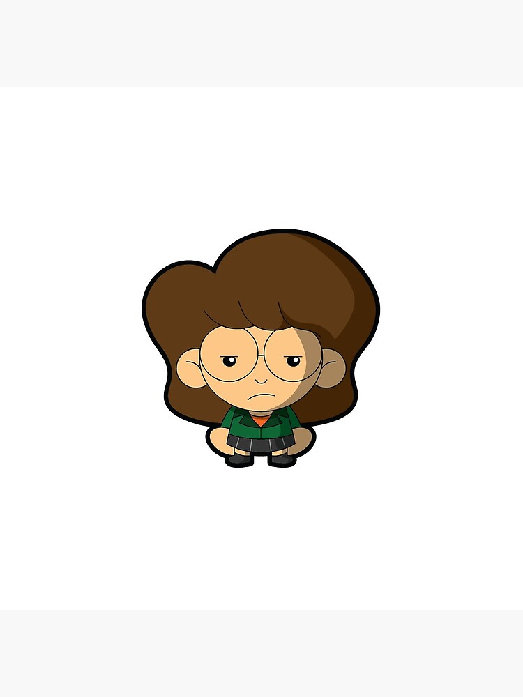 Daria Cute Chibi Throw Pillow - Image 2