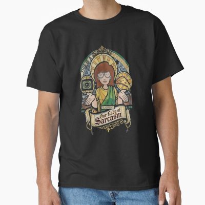 Lady Sarcasm Stained Glass Parody Art T-shirt