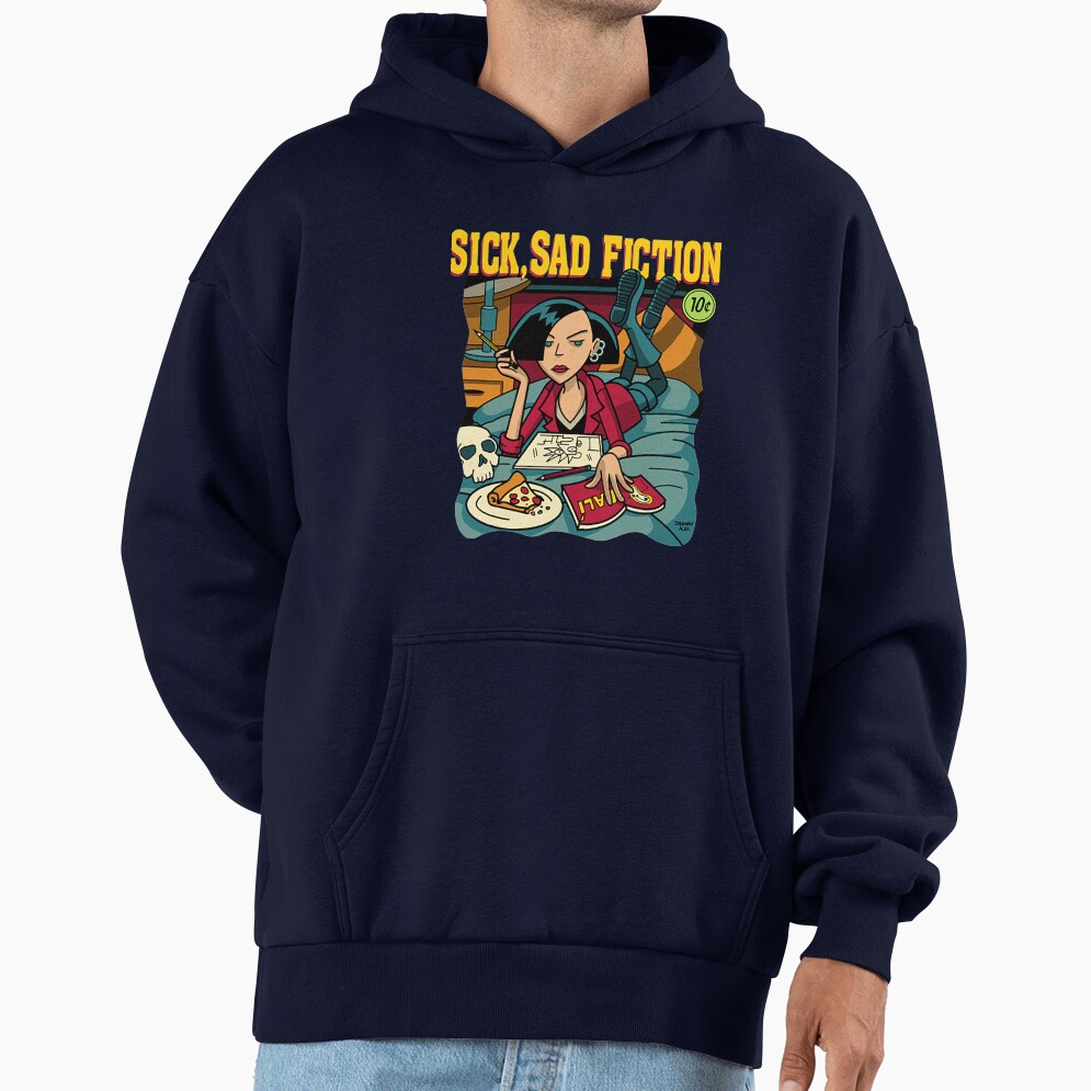Daria T Shirtsick Sad Fiction Hoodie - Image 5