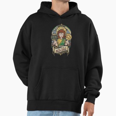 Lady Sarcasm Stained Glass Parody Art Hoodie