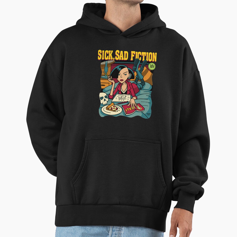 Daria T Shirtsick Sad Fiction Hoodie - Image 2