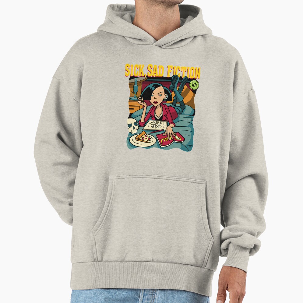 Daria T Shirtsick Sad Fiction Hoodie - Image 3
