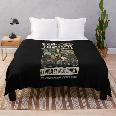 Daria S Grunge Unplugged Lawndale S Most Cynical Throw Blanket