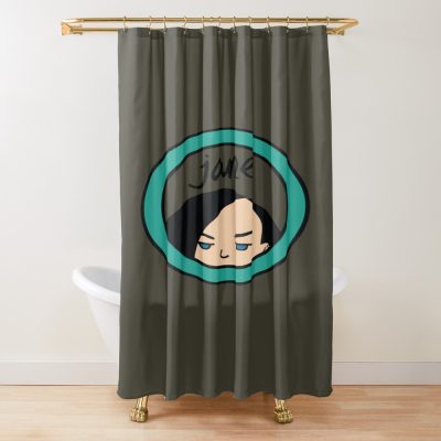Jane Logo Design Shower Curtain