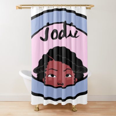 Jodie Logo Design Shower Curtain