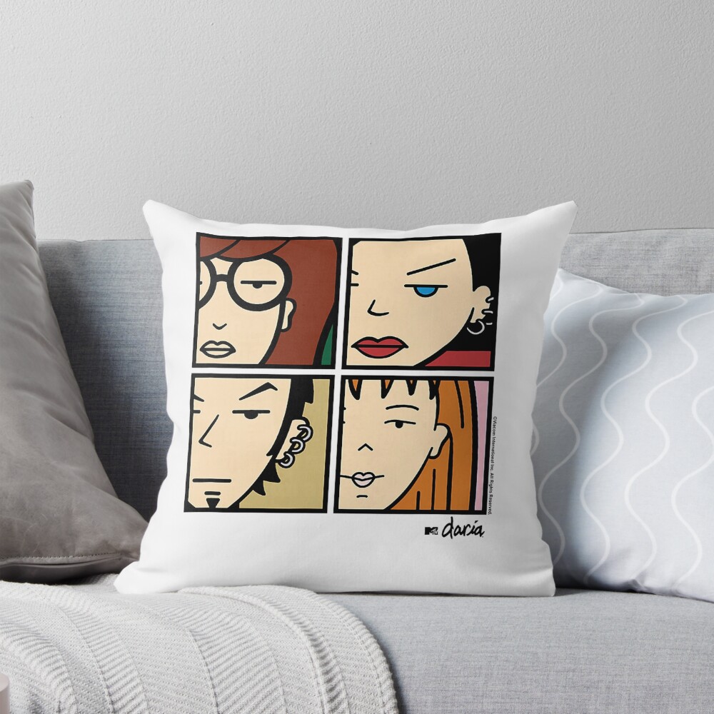 Retro Character Cartoon Tv Vintage Series Funny 90s Throw Pillow