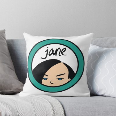 Jane Logo Design Throw Pillow